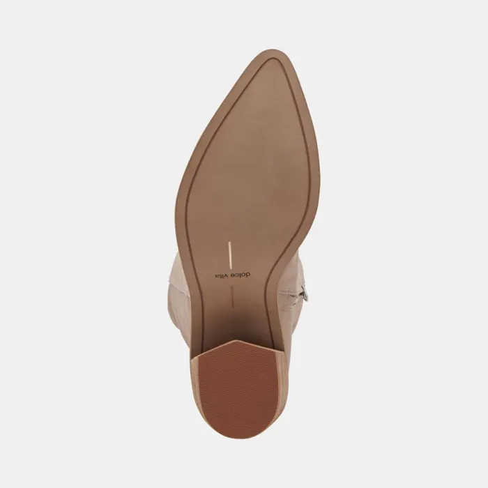 Dolce Vita Kristy Boots Taupe Leather Women Boots and Booties