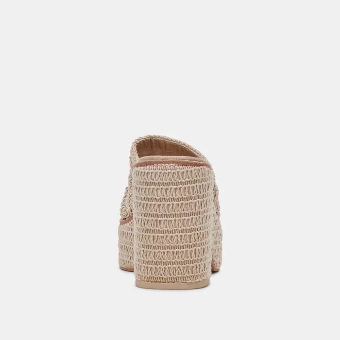 Dolce Vita Ladin Heels Ivory Woven Women Sandals
