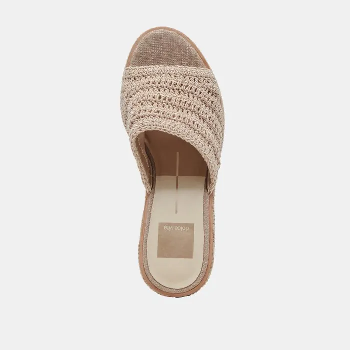 Dolce Vita Ladin Heels Ivory Woven Women Sandals