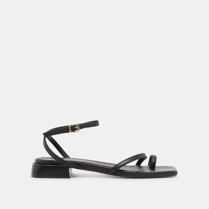 Dolce Vita Lexi Sandals Black Leather Women Sandals