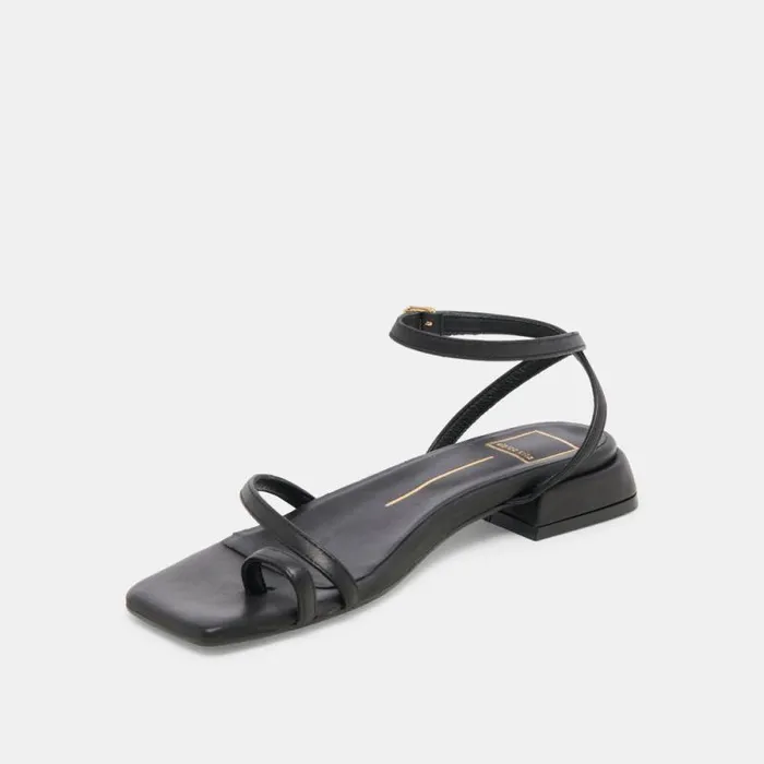 Dolce Vita Lexi Sandals Black Leather Women Sandals