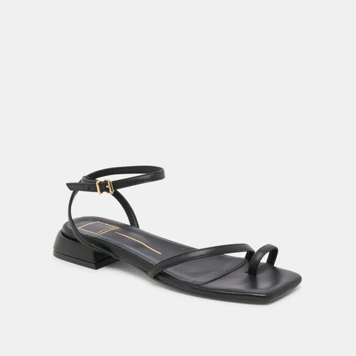Dolce Vita Lexi Sandals Black Leather Women Sandals