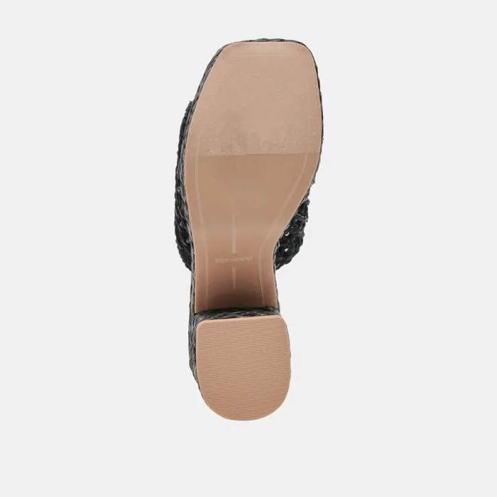Dolce Vita Lisha Heels Onyx Raffia Women Heels