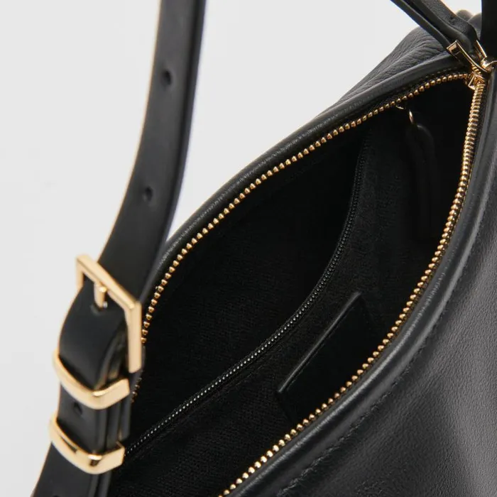 Dolce Vita Livi Shoulder Bag Black Leather Women Handbags