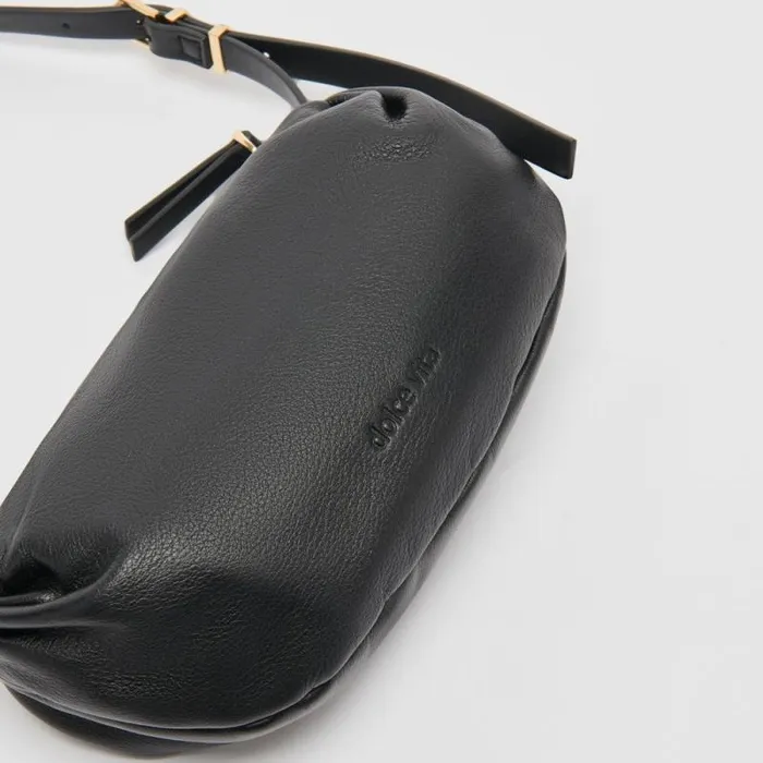 Dolce Vita Livi Shoulder Bag Black Leather Women Handbags