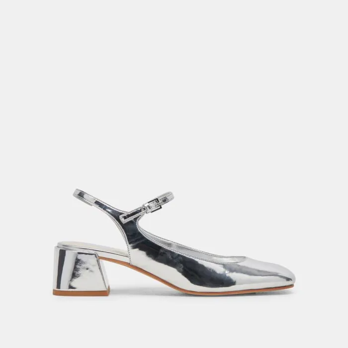 Dolce Vita Maggi Heels Silver Specchio Stella Women Heels