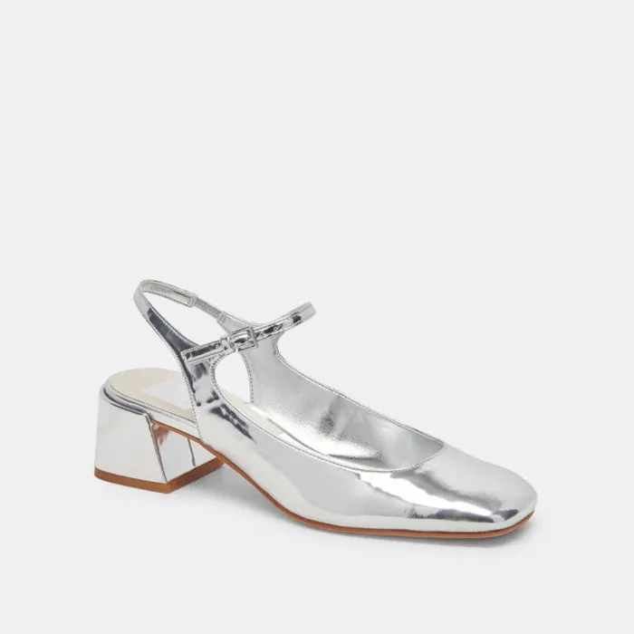 Dolce Vita Maggi Heels Silver Specchio Stella Women Heels