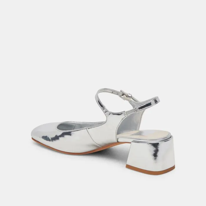 Dolce Vita Maggi Heels Silver Specchio Stella Women Heels