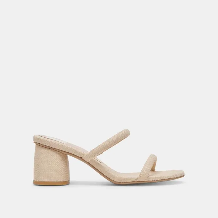 Dolce Vita Mandie Heels Oatmeal Raffia Women Heels