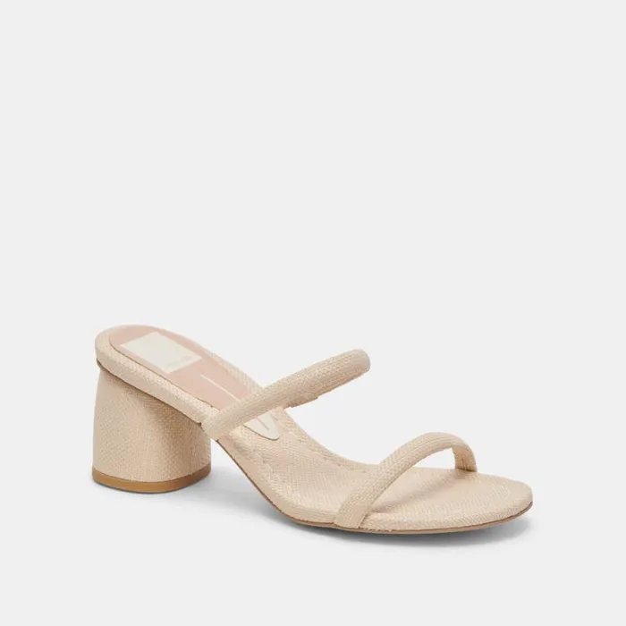 Dolce Vita Mandie Heels Oatmeal Raffia Women Heels