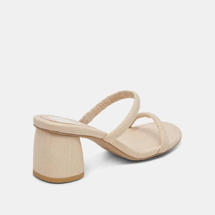Dolce Vita Mandie Heels Oatmeal Raffia Women Heels