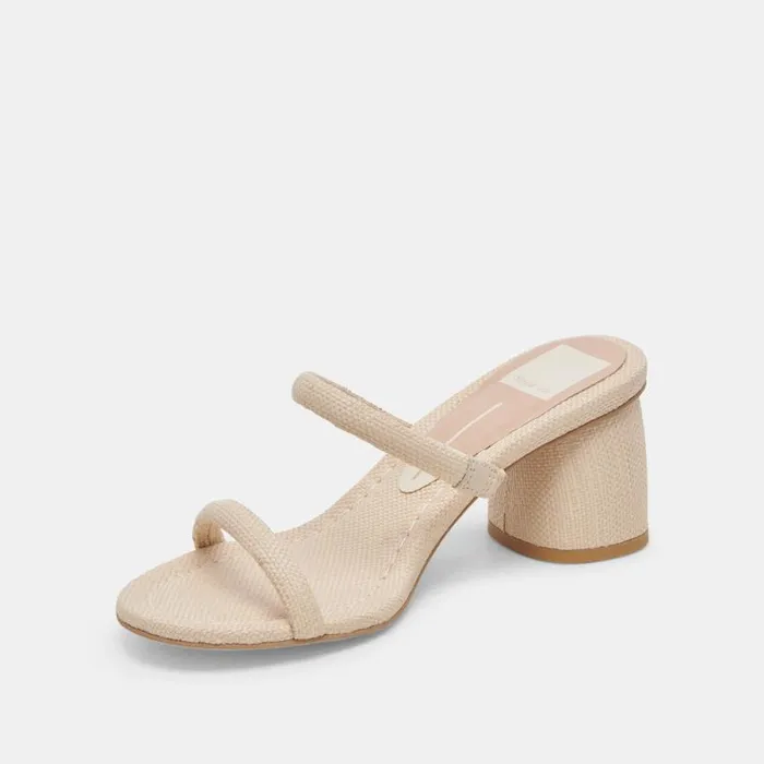 Dolce Vita Mandie Heels Oatmeal Raffia Women Heels