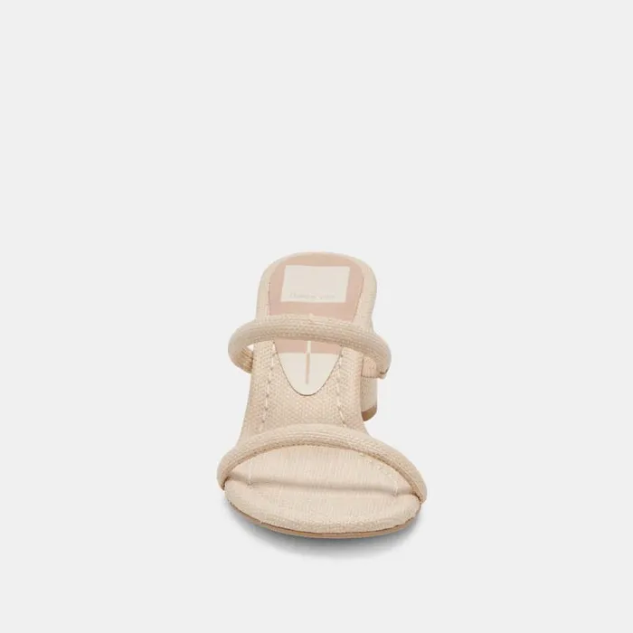 Dolce Vita Mandie Heels Oatmeal Raffia Women Heels
