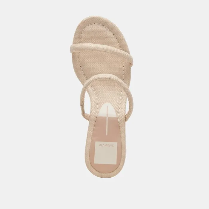 Dolce Vita Mandie Heels Oatmeal Raffia Women Heels