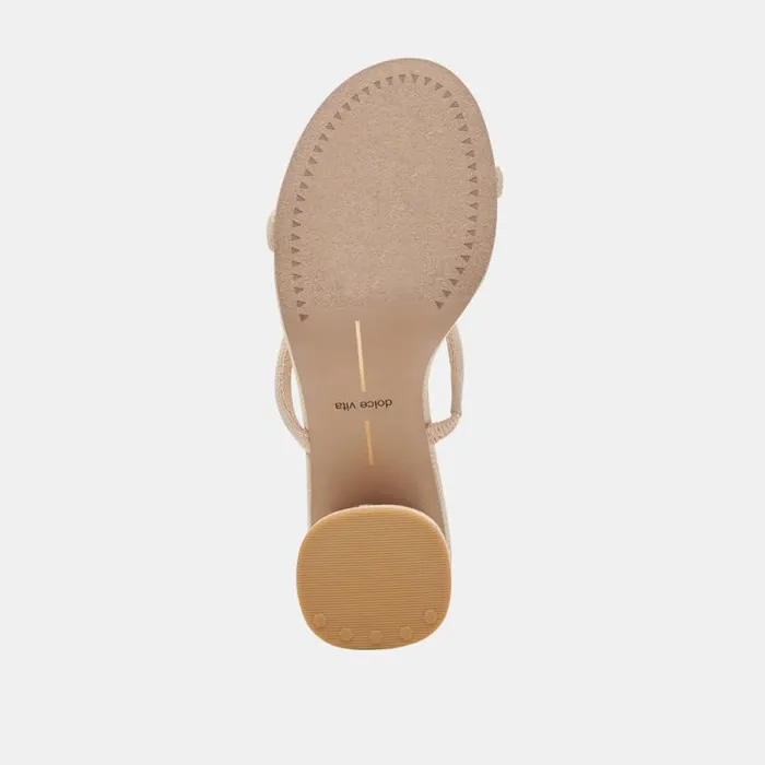 Dolce Vita Mandie Heels Oatmeal Raffia Women Heels