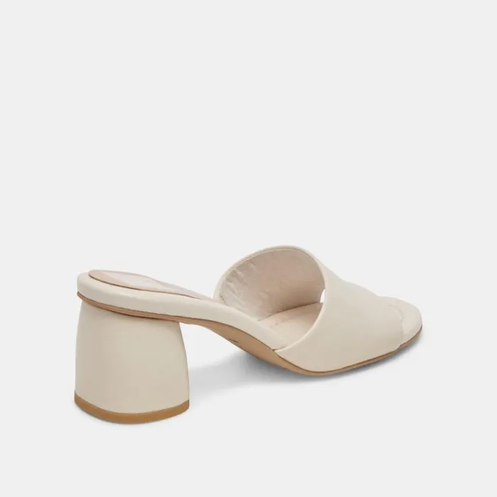 Dolce Vita Minny Dress Heels Ivory Leather Women Sandals