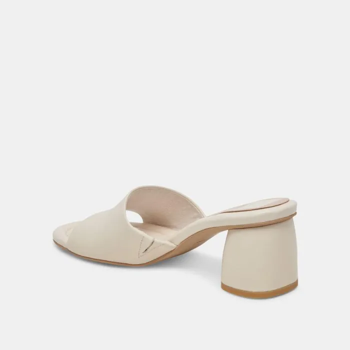 Dolce Vita Minny Dress Heels Ivory Leather Women Sandals