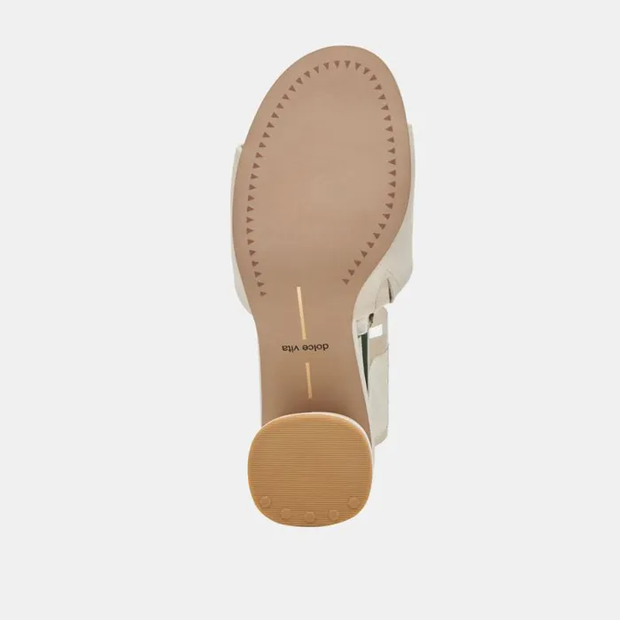 Dolce Vita Minny Dress Heels Ivory Leather Women Sandals