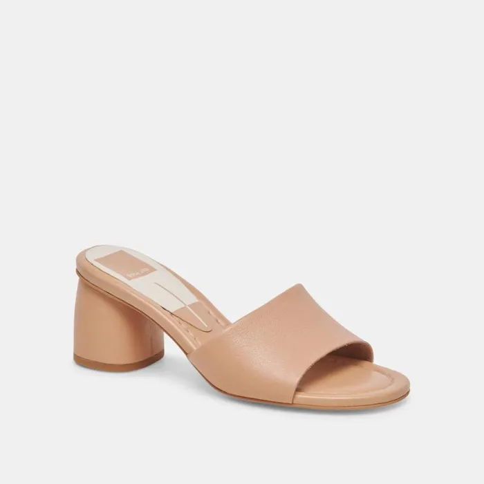 Dolce Vita Minny Dress Heels Tan Leather Women Heels