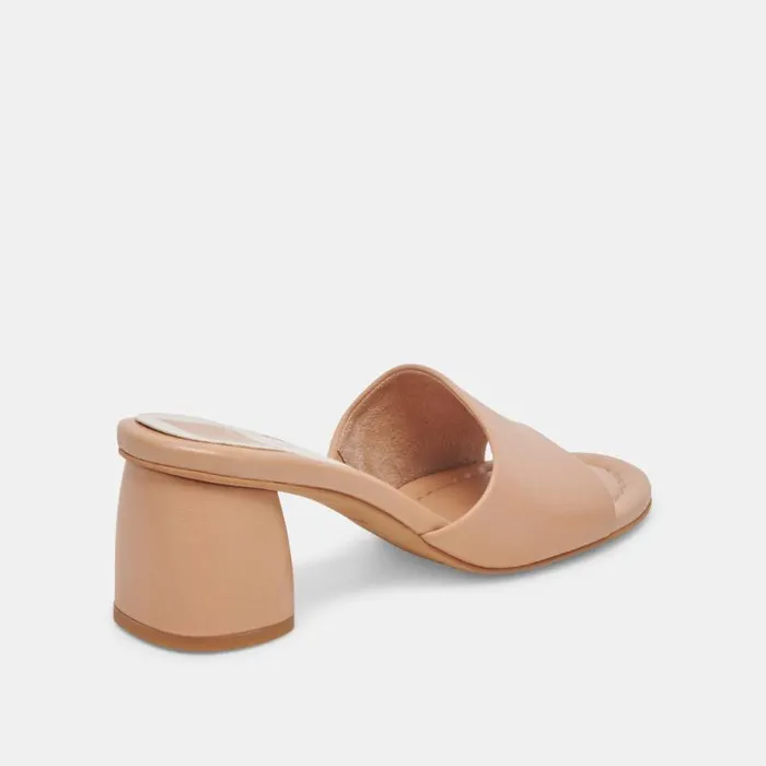 Dolce Vita Minny Dress Heels Tan Leather Women Heels
