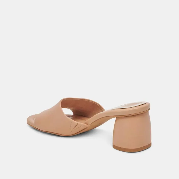 Dolce Vita Minny Dress Heels Tan Leather Women Heels