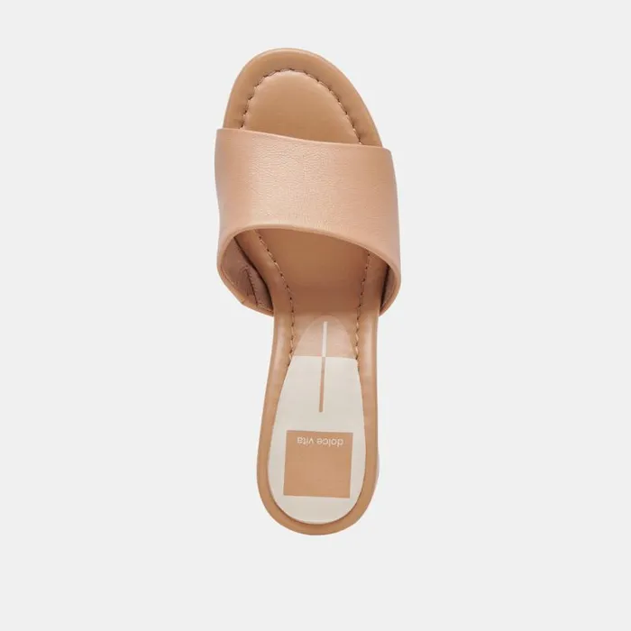 Dolce Vita Minny Dress Heels Tan Leather Women Heels
