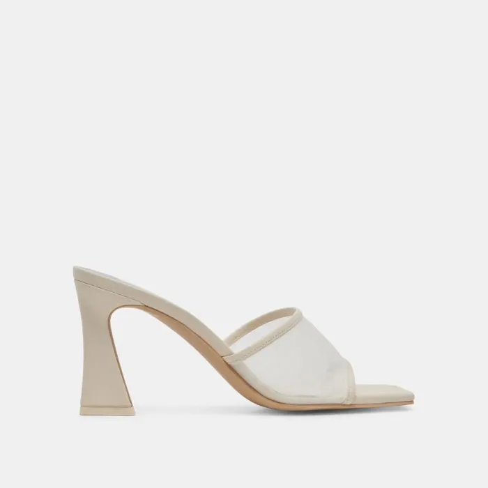 Dolce Vita Narda Heels Ivory Mesh Women Heels