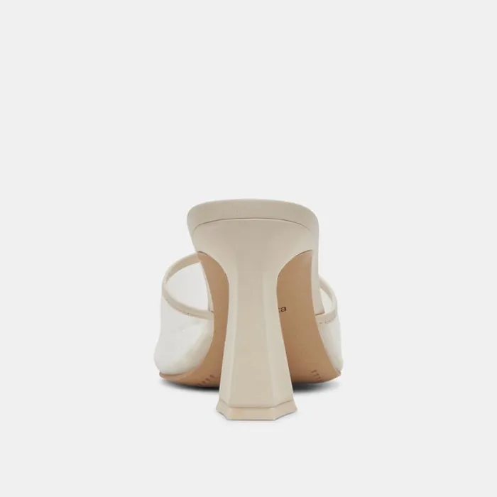 Dolce Vita Narda Heels Ivory Mesh Women Heels