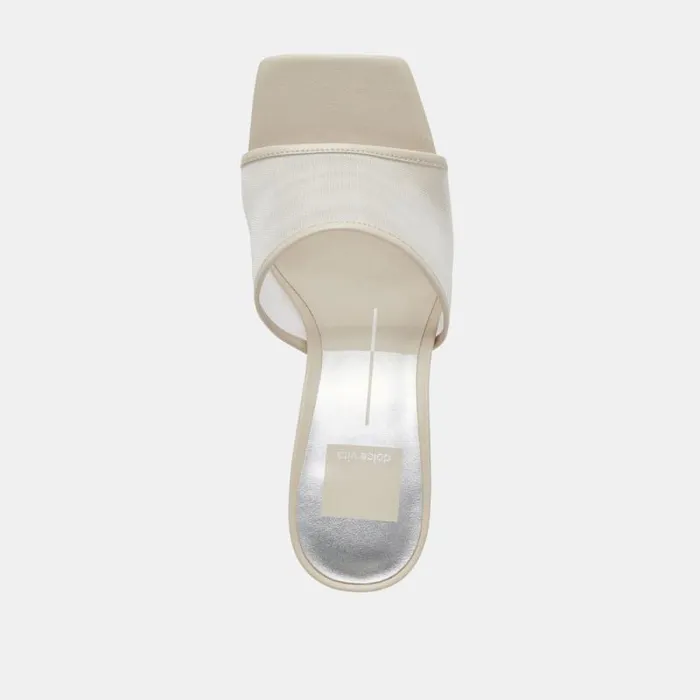 Dolce Vita Narda Heels Ivory Mesh Women Heels