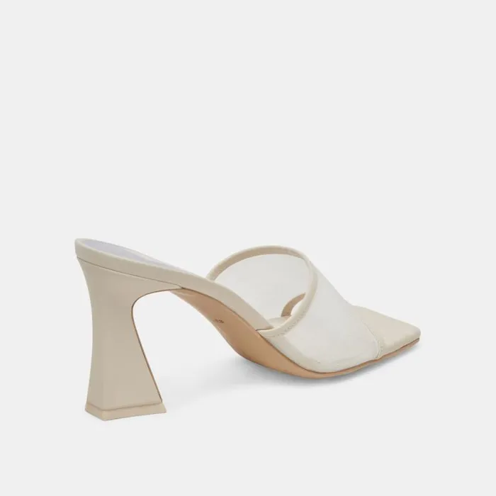 Dolce Vita Narda Heels Ivory Mesh Women Heels