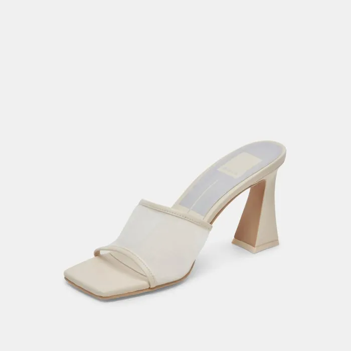 Dolce Vita Narda Heels Ivory Mesh Women Heels