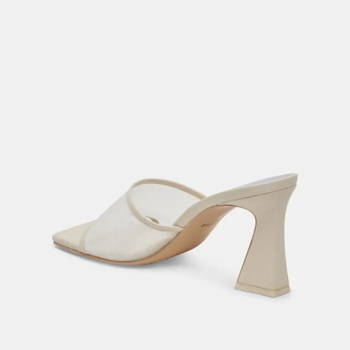 Dolce Vita Narda Heels Ivory Mesh Women Heels