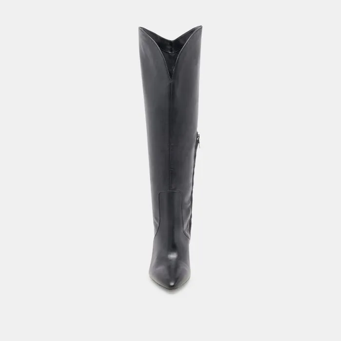Dolce Vita Nedi Boots Black Leather Women Boots and Booties