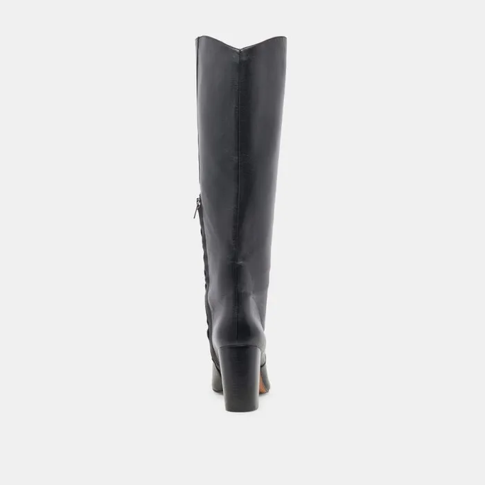Dolce Vita Nedi Boots Black Leather Women Boots and Booties