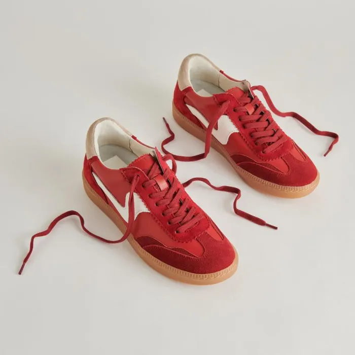 Dolce Vita Notice Sneakers Crimson Suede Women Sneakers