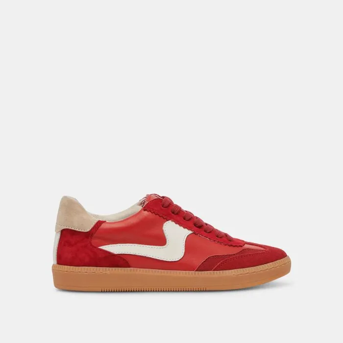 Dolce Vita Notice Sneakers Crimson Suede Women Sneakers