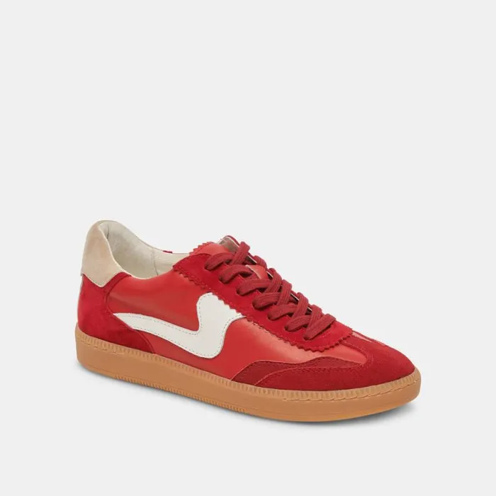 Dolce Vita Notice Sneakers Crimson Suede Women Sneakers