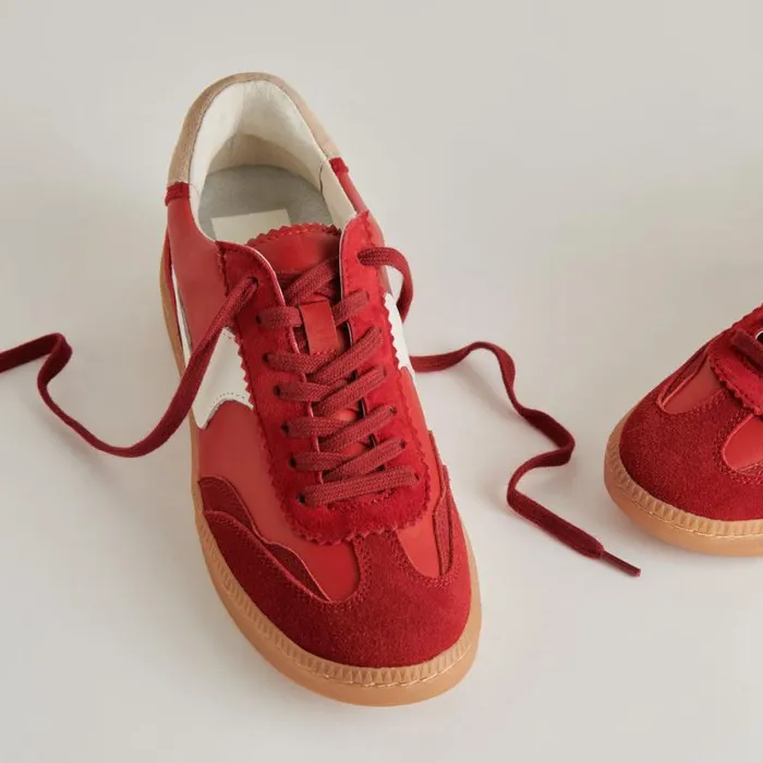 Dolce Vita Notice Sneakers Crimson Suede Women Sneakers
