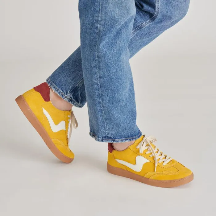 Dolce Vita Notice Sneakers Mustard Suede Women Sneakers