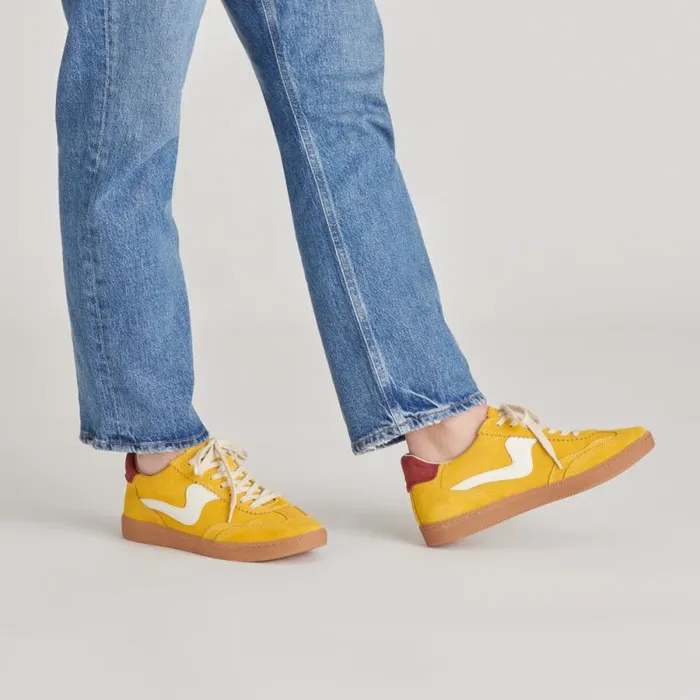 Dolce Vita Notice Sneakers Mustard Suede Women Sneakers