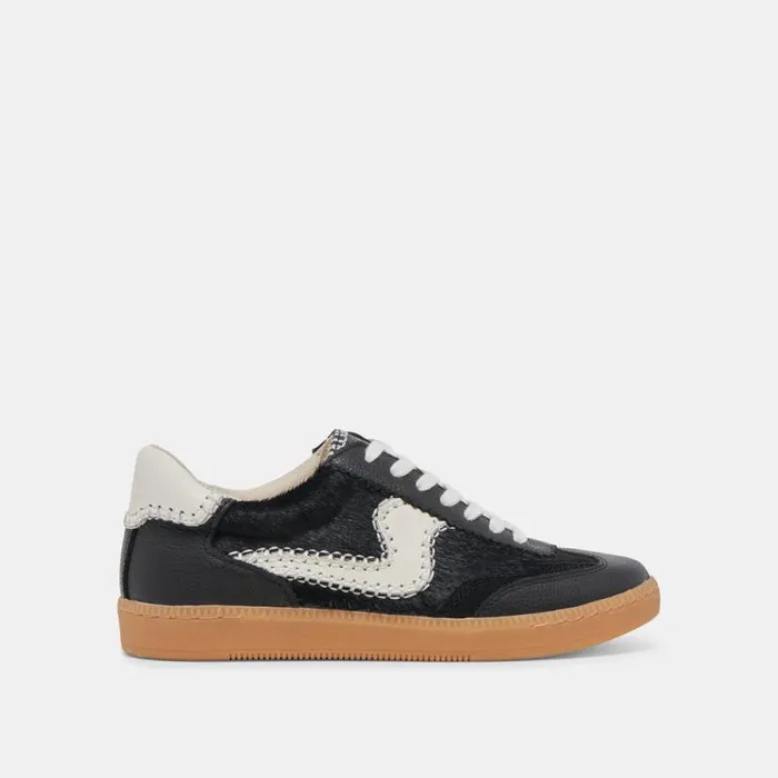 Dolce Vita Notice Stitch Sneakers Onyx Calf Hair Women Sneakers