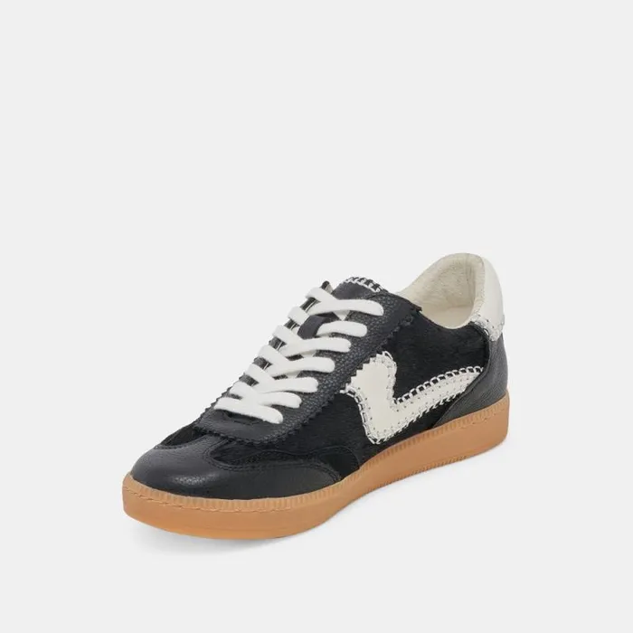 Dolce Vita Notice Stitch Sneakers Onyx Calf Hair Women Sneakers