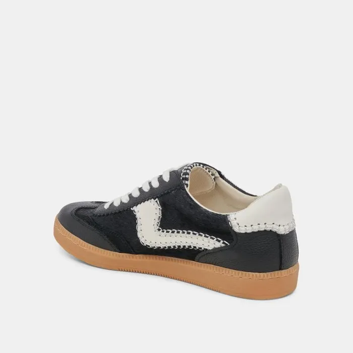 Dolce Vita Notice Stitch Sneakers Onyx Calf Hair Women Sneakers