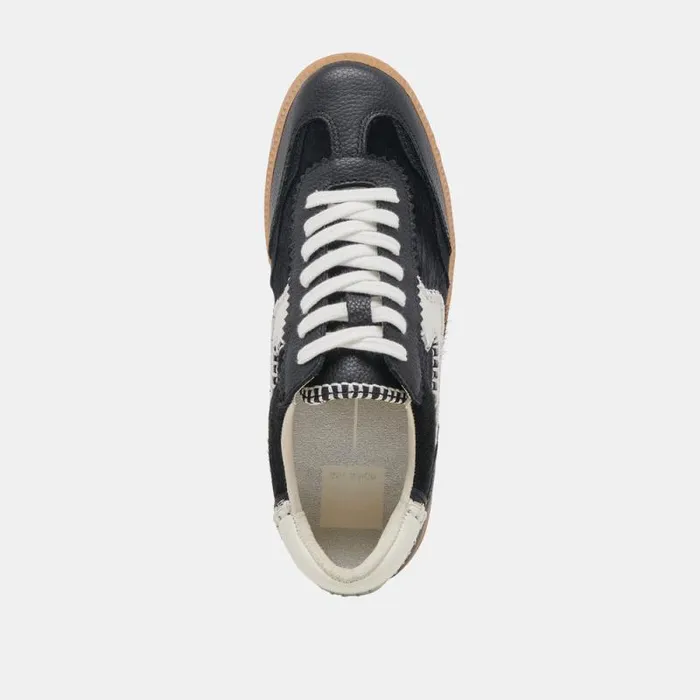 Dolce Vita Notice Stitch Sneakers Onyx Calf Hair Women Sneakers