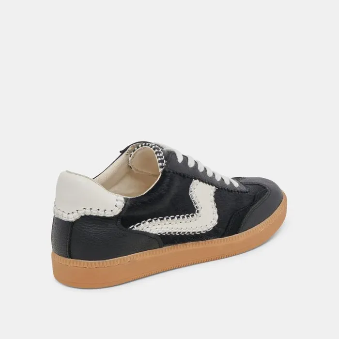 Dolce Vita Notice Stitch Sneakers Onyx Calf Hair Women Sneakers