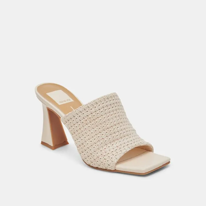 Dolce Vita Novis Heels Cream Woven Women Heels