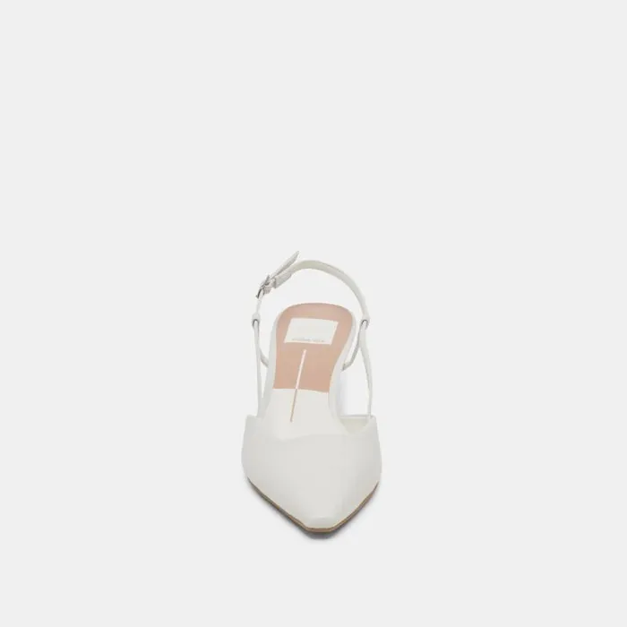Dolce Vita Odela Heels White Leather Women Heels
