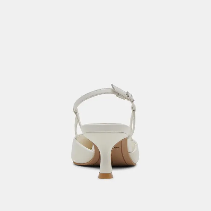 Dolce Vita Odela Heels White Leather Women Heels
