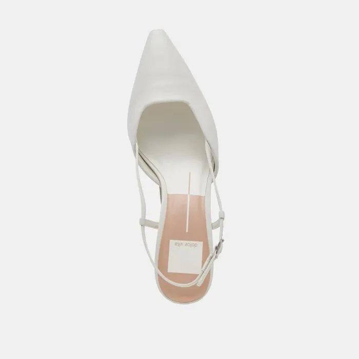 Dolce Vita Odela Heels White Leather Women Heels