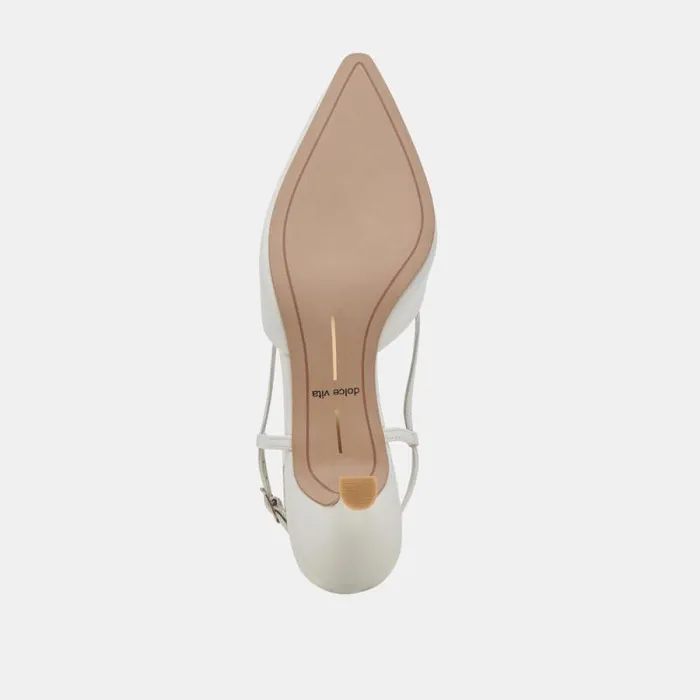 Dolce Vita Odela Heels White Leather Women Heels